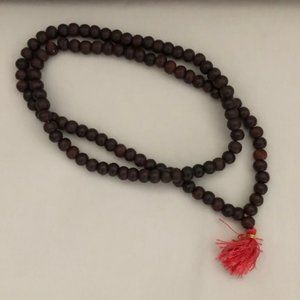 Mala Wood Prayer Bead Necklace